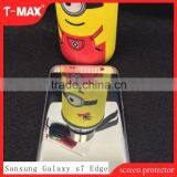 3D Surface Mirror Glass Curved For samsung galaxy S7 Edge screen protector,2.5D round edge tempered glass screen protector