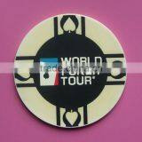 100mm World Pork Tour Rubber Drink Coasters