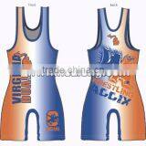 Low Price Sleeveless Youth Cheap Sublimated Wrestling Singlets for Sale Quality Choice thumbnail-2