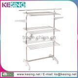 Folding Stainless Steel 3 Tiers Sliding Clothes Rack thumbnail-1