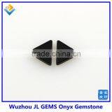 China Supplier Black Onyx Triangle Normal Cut Gemstone for Jewelry thumbnail-2