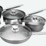 9PCS High Quality Hard Anodized Aluminum Saucepan Set