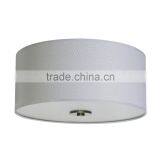 Round silk look 16" milky weave fabric lamp shade(Store en tissu/Pantalla de tela) with an elegant traditional colour