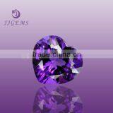 Wholesale February Birthstone Heart Shape cz Gems Loose Amethyst Cubic Zirconia