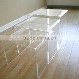 Custom Acrylic Coffee Table/Transparent Lucite U-shaped Display/Minimalist Modern Tables thumbnail-3