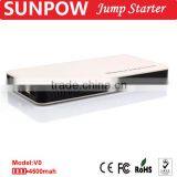 Sunpow 4500mAh Ultrathin and Slimmest 12v Car Jump Starter Mobile Power Bank Battery Booster With Air Compressor thumbnail-1