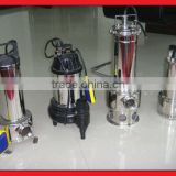 CE list stainless steel drainage pumps, WQ-1.1KW waste water pumps,sump submersible pumps