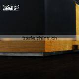 ZJF Black Leather Shoe Stool in Design Retail Wooden Trying Stool thumbnail-4