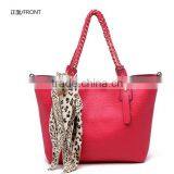 Trendy Italy Designer Women Handbag With Scarf Decorative thumbnail-1