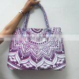 Indian Handmade Printed Cotton Bag Shopping Purse Designer Beach bag