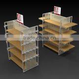 Retail Store Stationary Pos Display Stand With Metal and Wooden Haning Display Stand thumbnail-3