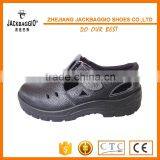 Black Microfiber Leather Upper PU Outsole Steel Toe Cap Sandal Safety Shoes thumbnail-1