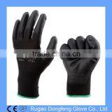 13Gauge Black PU Coated Nylon Gloves,Black Nylon Working PU Gloves,PU Safety Hand Gloves Quality Choice thumbnail-1