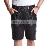 Bavarian LEDERHOSEN Leather Pants with Braces Suede Leather Black waist