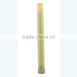 9 inch yellow flame flameless led taper candle with wax for function room decoration