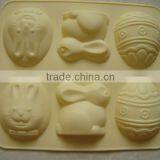 100% Food Grade. Factory High Quality Easter Egg and Rabbit Silicone Mould thumbnail-1
