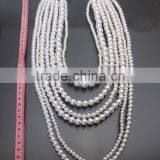 European And American Big Exaggerated Retro Multilayer Pearl Clavice Chain Bends Long Necklace thumbnail-4