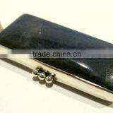 Labradorite Rectangle Cabochon Natural Gemstone Pendant, 925 Solid Sterling Silver Pendants, Designer Bezel Pendant thumbnail-2