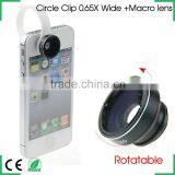 2 in 1 Clip Lens Wide Angle Macro Lens for Mobile Phone Camera
