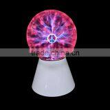 Peace Plasma Ball 6 Inch With Touch and Sound Responsive Light