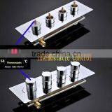 Luxury Modern Embedded Ceiling Bathroom Accessories LED Rain Shower Set Thermostatic Mixer Bathroom Showers LED Water Faucet thumbnail-3