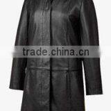 Leather Winter Coat in Cowhide Leather