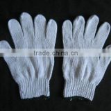 7G Seamless String Knit Bleachedl White Cotton Work Glove-2401