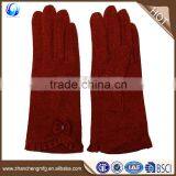 Factory Price Cute Ladies Winter Red Sheep Wool Gloves thumbnail-1