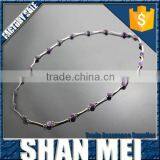 Blue Gemstone Beads Necklace,sterling Silver Chain Necklace thumbnail-3