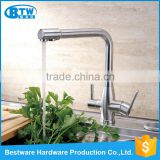 OEM&ODM accept upc kitchen faucet 304 stainless steel long handle double outlet tap