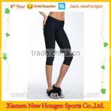 Women Black Color Cropped Compression Pants thumbnail-4