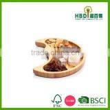2016 Amazon Best Seller Moon Shaped Bamboo Dishes Plate thumbnail-1