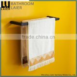 Grooming High Quality Zinc Alloy Soft Feeling Bathroom Sanitary Items Wall Mounted Double Towel Bar