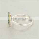 Hot Sale Silver Ring Fancy Yellow Enamel Color Butterfly Custom Logo Silver 925 Cheap Rings thumbnail-3