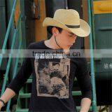 >>>>Men Summer Outdoor Beach Fishing Sun Cap Straw Collapsible Wide Brim Cowboy Hat thumbnail-2