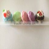 3.5cm Size Plastic Macaron for Decoration | Keychain Charm for Girls | Yiwu Sanqi Crafts - Fake Food Manufacturer in China