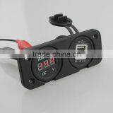 Black White Battery Waterproof Voltage Meter for Car Marine Truck thumbnail-2