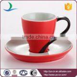 Good Price China Red Ceramic Elegant Teacup and Saucer China Factory thumbnail-2