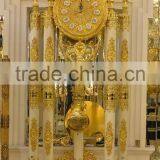 Antique 3 Meters Grandfather Clock, Luxury 24K Gold Copper Standing Clock, Home Decorative Grandfather Clock thumbnail-1