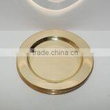 Gold Charger Plate/ Gold Show Plate/ Gold Wedding Table Plate thumbnail-2