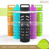 Borosilicate Heat Resistant Glass Travel Bottle BPA Free thumbnail-1