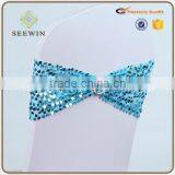 Cheap Banquet Sequin Chair Band and Ruffle Chair Sash for Wedding thumbnail-6