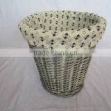 Linshu Hand Woven Willow Wicer Wood Storage Brown Laundry Basket thumbnail-2