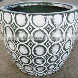 Indoor Wash Vase - Indoor Pottery With Round Rim and Pattern Outside thumbnail-1