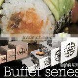 Stainless Steel Hotels Buffet Dish Sushi Dessert Display Shelf Set thumbnail-1