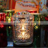 Laser Sliver Glass Tealight Candle Holders thumbnail-2