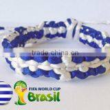 2017 Hot New Bestselling Product Wholesale Unique Handmade Square Greece Flag Braided Bracelet Made in China