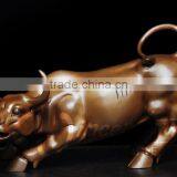 Home Decorative Small Size Wall Street Bull Bronze Animal Sculpture thumbnail-1
