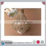 Wooden Bird Cage of Straw Roof for One Bird thumbnail-1