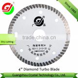 4" 100mm Thin, Dry Cutting, Sharp, Diamond turbo saw blade for ceramic (Guangjing)